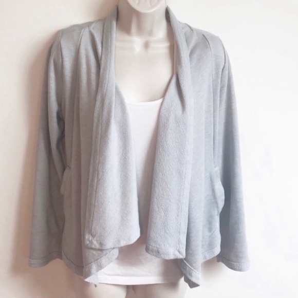 Banana Republic gray open front sweatshirt cardigan s… - Picture 2 of 10